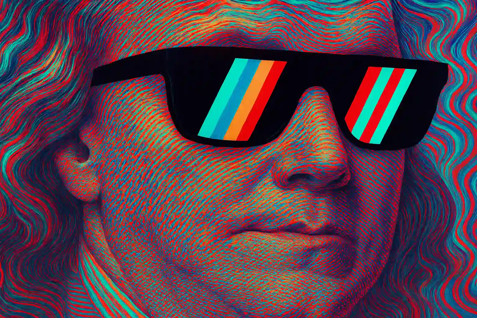 Psychedelische benjamin franklin